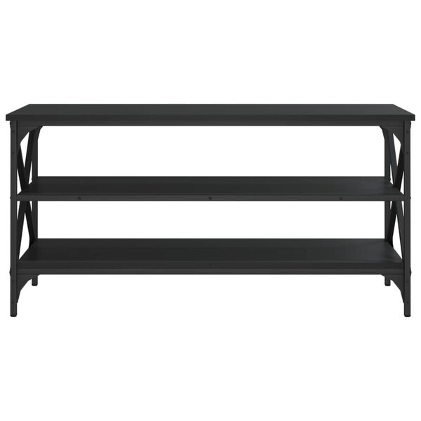 vidaXL Meuble TV Noir 100x40x50 cm Bois d'ing&eacute;nierie