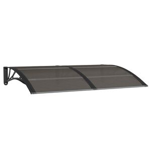 vidaXL Auvent de porte Noir 150x100 cm Polycarbonate
