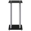 vidaXL Supports de haut-parleurs 2 pcs noir et argent&eacute; 4 piliers