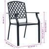 vidaXL Ensemble de bistro 3 pcs Acier Noir