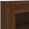 vidaXL Unit&eacute;s murales TV avec LED 6 pcs ch&ecirc;ne marron bois d'ing&eacute;nierie