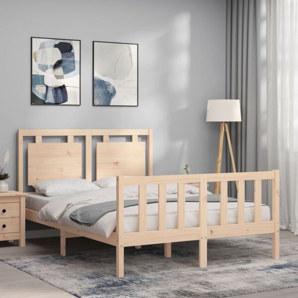 vidaXL Cadre de lit sans matelas bois de pin massif