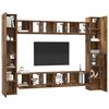 vidaXL Ensemble meuble TV 10 pcs Bois ancien 30,5 x 30 x 90 cm