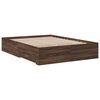 vidaXL Cadre de lit avec tiroirs sans matelas ch&ecirc;ne marron 120x190 cm