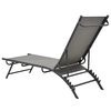 vidaXL Chaises longues lot de 2 Textil&egrave;ne et acier