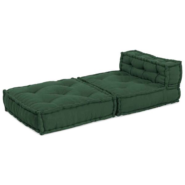 vidaXL Canap&eacute; modulaire vert 70x70x54 tissu