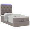 vidaXL Cadre de lit ottoman avec matelas taupe 90x190 cm tissu