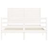 vidaXL Cadre de lit sans matelas blanc 140x200 cm bois massif
