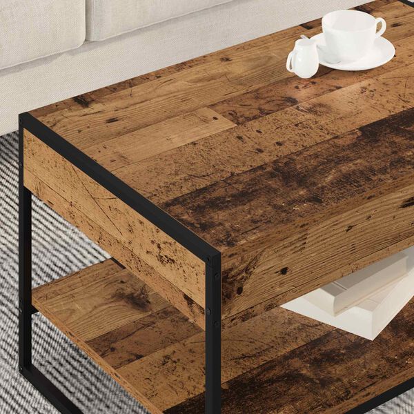 vidaXL Table basse Bois Ancien 80 x 50 x 40 cm Bois d'ing&eacute;nierie