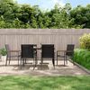 vidaXL Ensemble à manger de jardin 7 pcs noir textilène et acier
