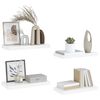 vidaXL &Eacute;tag&egrave;re murale flottante 4 pcs Blanc brillant 50x23x3,8 cm MDF