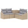 vidaXL Ensemble de Canap&eacute;s 5 pc Beige et Gris clair
