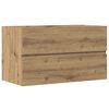 vidaXL Armoire de salle de bain suspendue ch&ecirc;ne artisanal 80x38,5x45cm