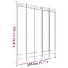 vidaXL Cloison de s&eacute;paration 5 panneaux Noir 200x220 cm Tissu