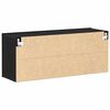vidaXL Ensemble meuble TV Montage mural Ch&ecirc;ne noir 100 x 30 x 41 cm