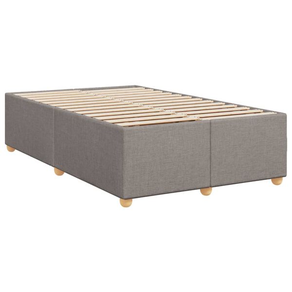 vidaXL Cadre de lit sans matelas taupe 120x190 cm tissu