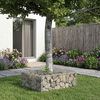vidaXL Lit sur&eacute;lev&eacute; gabion Argent&eacute; 60 x 60 x 20 cm Acier galvanis&eacute;
