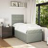 vidaXL Sommier &agrave; lattes de lit et matelas Gris clair 80x200 cm Velours