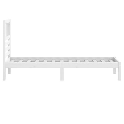 vidaXL Cadre de lit blanc 90x190 cm simple bois massif de pin