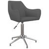 vidaXL Chaises pivotantes &agrave; manger lot de 4 Gris fonc&eacute; Tissu