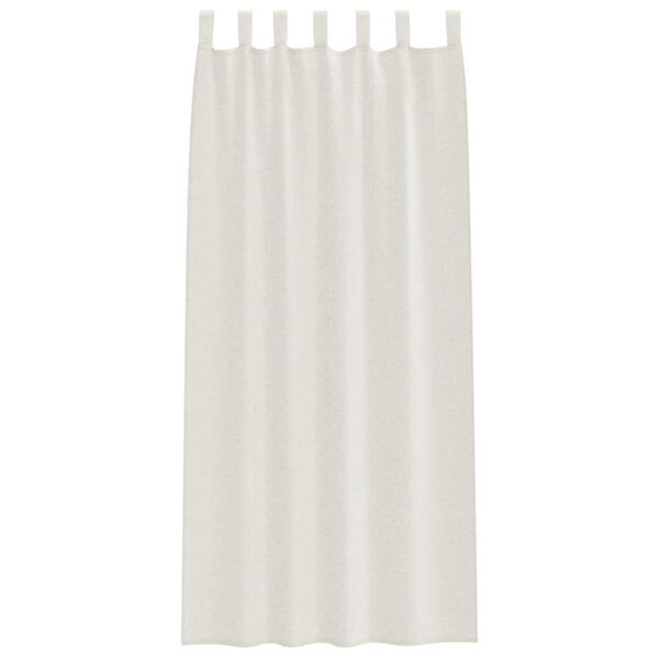 vidaXL Rideau en Voile 2 pcs Cr&egrave;me 245 x 140 cm Polyester
