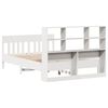 vidaXL Cadre de lit sans matelas blanc 140x190 cm bois de pin massif