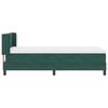 vidaXL Lit &agrave; ressorts avec matelas Vert fonc&eacute; 190 x 90 cm Velours