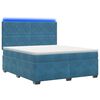 vidaXL Lit boxspring avec matelas Bleu 140 x 190 cm Velours