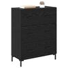 vidaXL Buffet Ch&ecirc;ne noir 69,5 x 34 x 90 cm Bois d'ing&eacute;nierie et fer