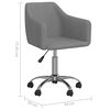 vidaXL Chaises pivotantes &agrave; manger lot de 4 Gris clair Tissu