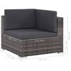 vidaXL Salon de jardin 6 pcs avec coussins r&eacute;sine tress&eacute;e gris