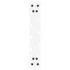 vidaXL Pieds de table console en U, 2 pi&egrave;ces, blanc, 28 x (72-73) cm, acier