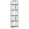 vidaXL &Eacute;tag&egrave;re Ch&ecirc;ne fum&eacute; 40 x 30 x 183 cm Bois d'ing&eacute;nierie