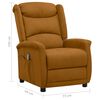 vidaXL Fauteuil de massage Marron Tissu microfibre