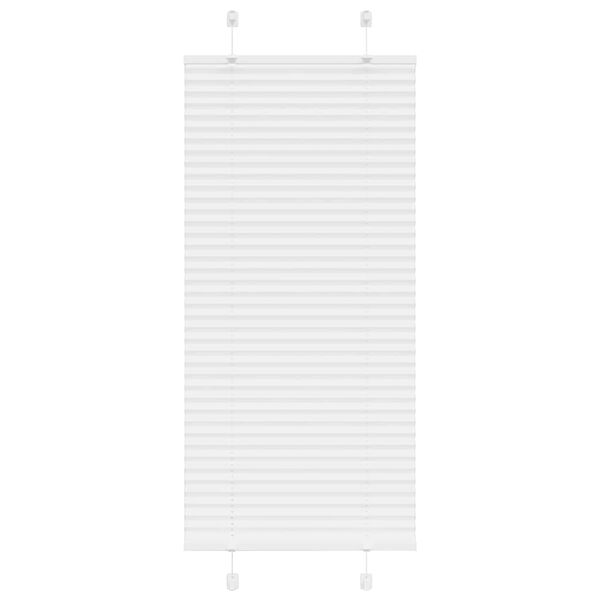 vidaXL Store pliss&eacute; blanc 55x100 cm largeur du tissu 54,4 cm polyester