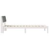vidaXL Cadre de lit Blanc et gris clair 90 x 200 cm Bois massif en pin