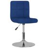 vidaXL Chaises pivotantes &agrave; manger lot de 6 bleu tissu