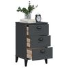 vidaXL Table de chevet VIKEN gris anthracite bois d'ing&eacute;nierie