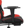 vidaXL Chaise de jeu avec repose-pied Noir et rouge Similicuir
