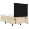 vidaXL Lit &agrave; ressorts avec matelas Cr&egrave;me 120 x 190 cm tissu