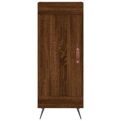 vidaXL Buffet haut Chêne marron 34,5x34x180 cm Bois d'ingénierie