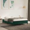 vidaXL Cadre de lit sans matelas vert fonc&eacute; 140x200 cm velours