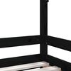 vidaXL Cadre de lit pour enfants noir 90x190 cm bois de pin massif
