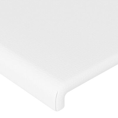 vidaXL Tête de lit à LED Blanc 100x5x118/128 cm Similicuir