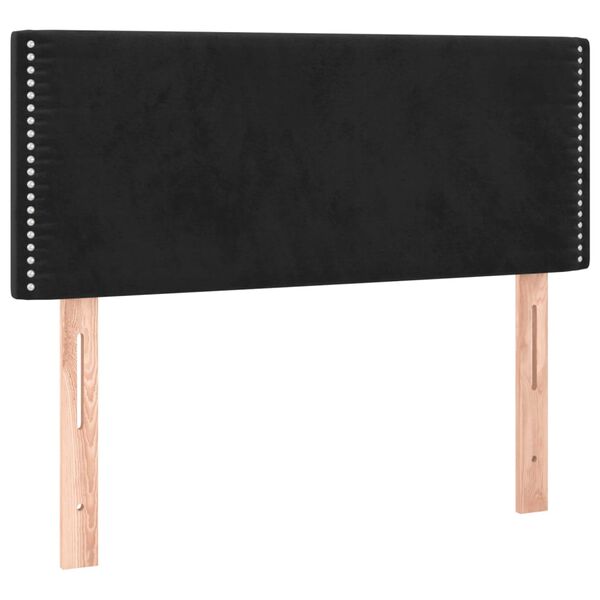 vidaXL T&ecirc;te de lit &agrave; LED Noir 90x5x78/88 cm Velours
