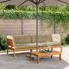 vidaXL Canap&eacute;s d'angle palette de jardin et coussins 2 pcs bois acacia
