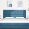 vidaXL T&ecirc;te de lit avec t&ecirc;te de lit Bleu fonc&eacute; 180 cm Cuir synth&eacute;tique