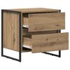 vidaXL Table de chevet 2 pcs Ch&ecirc;ne artisan 50 x 39,5 x 50 cm