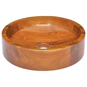 vidaXL Lavabo Bois de teck massif &Phi;40x10 cm