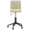 vidaXL Chaise pivotante de salle &agrave; manger Cr&egrave;me Velours
